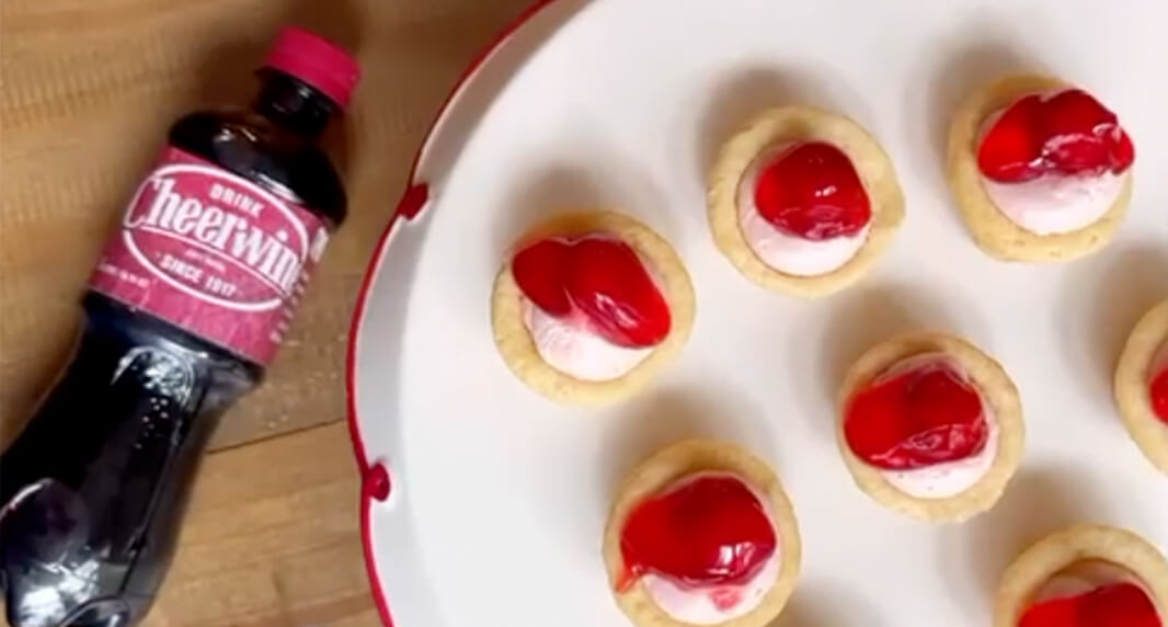 Cheerwine Cheesecake Sugar Cookie Cups