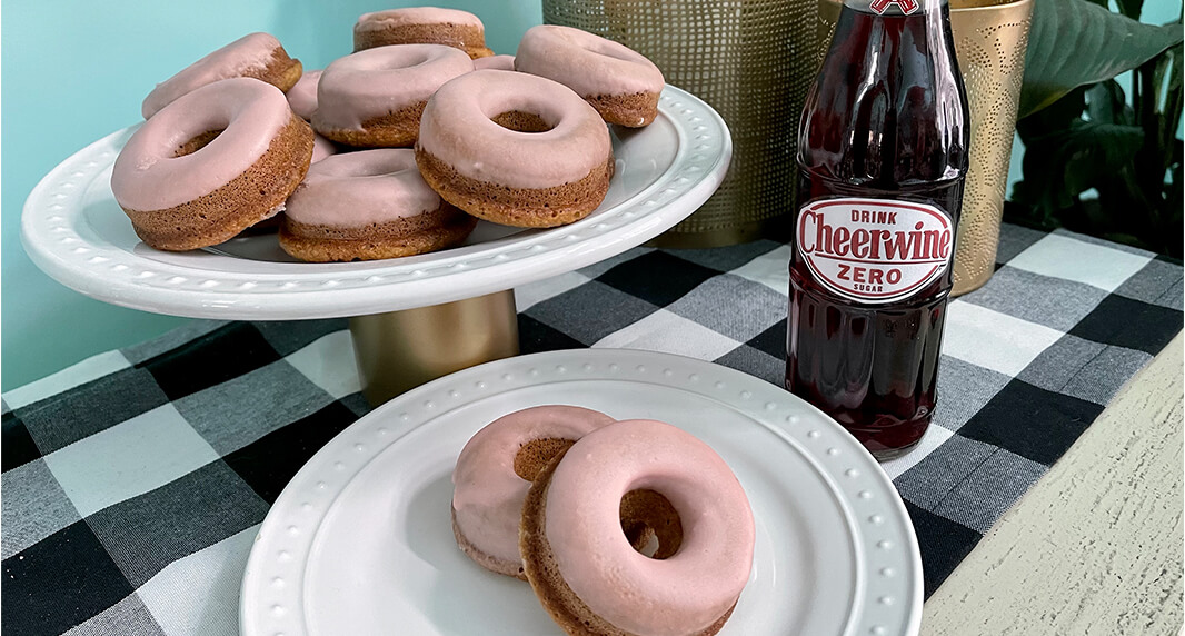 Keto Cheerwine Glazed Donuts