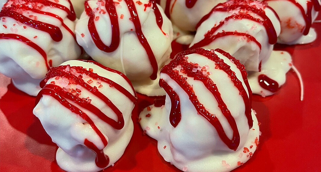 Cheerwine Heart Cake Truffles