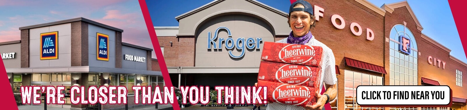 feb2026banner banner featuring Aldi, Kroger, and Food Lion "We're closer than you think!"