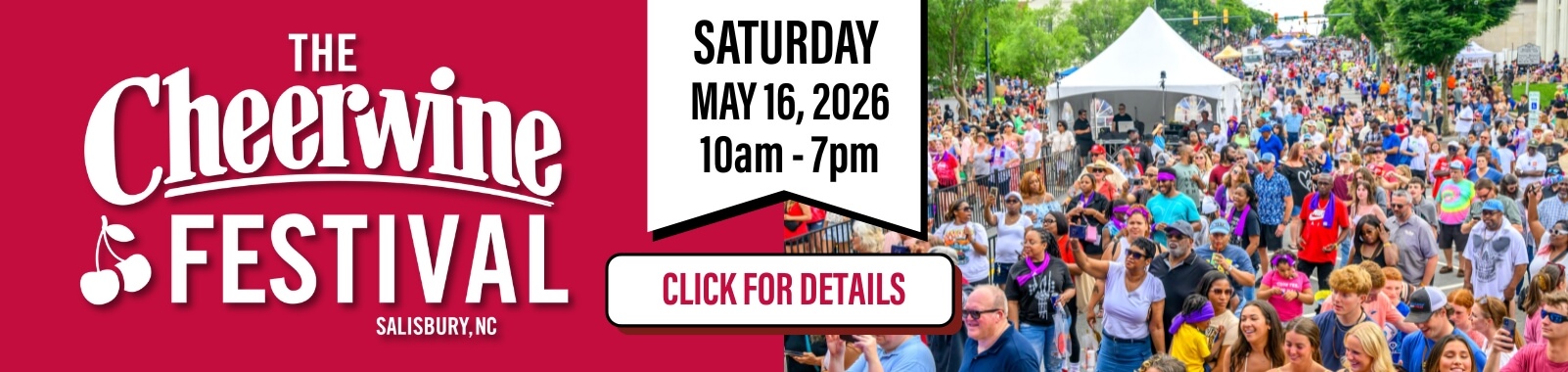 Cheerwine Festival - Saturday, May 16, 2026 Click for details