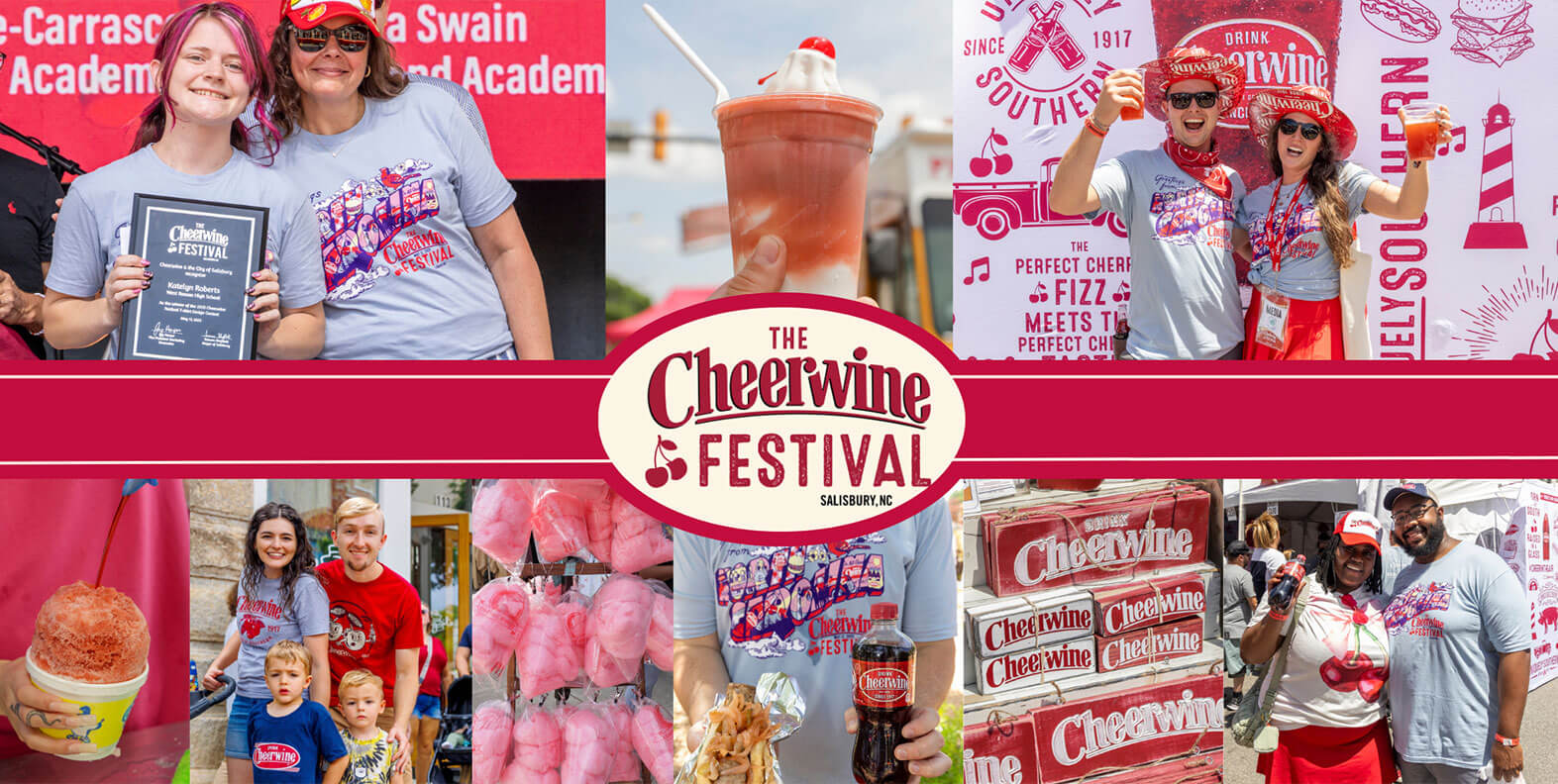 collage of images from previous Cheerwine festivals