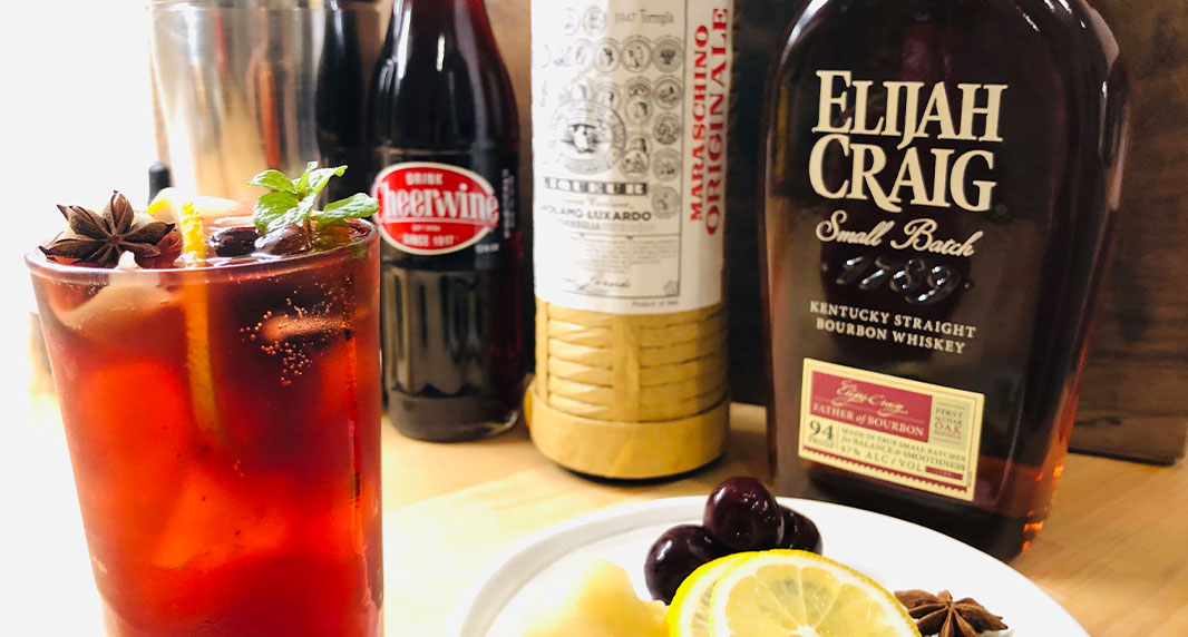 Cheerwine Meyer Lemon and Bourbon Smash