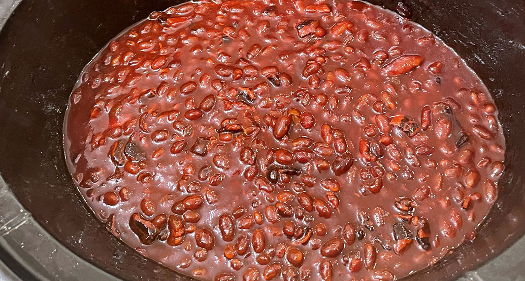 Sweet and Hot Cheerwine Barbecue Baked Beans